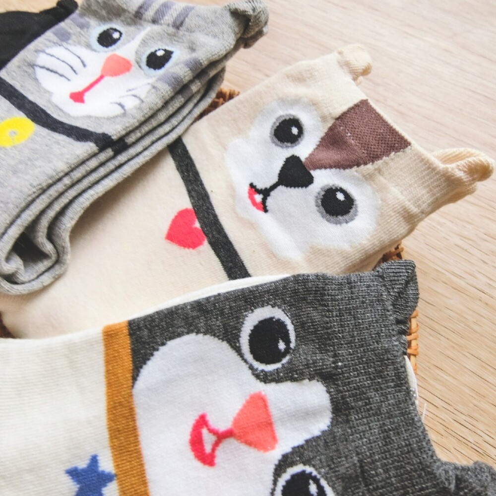 凱美棉業｜MIT台灣製 精緻設計純棉女襪 可愛動物款