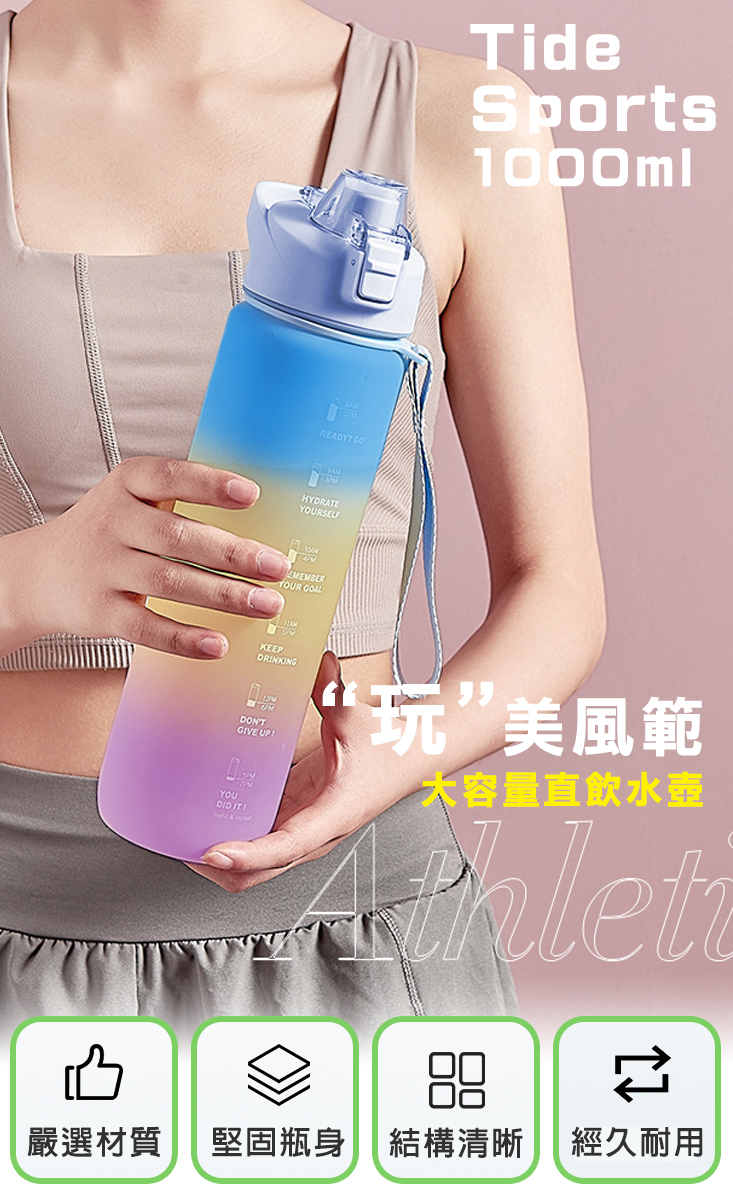 彈蓋吸管刻度運動水壺(綜合)