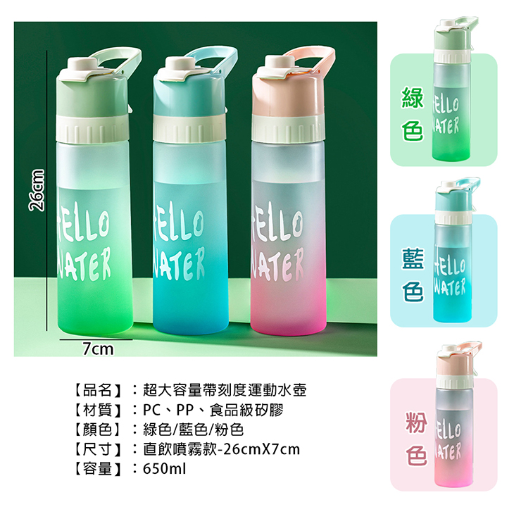 彈蓋吸管刻度運動水壺(綜合)