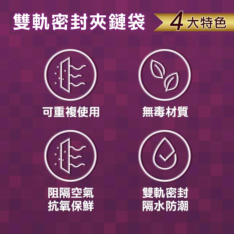 【驅塵氏】強韌食物耐熱袋(六兩/半斤)雙軌密封夾鏈袋(M/L)