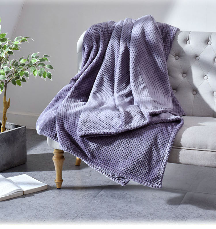 法蘭絨菠蘿格四季毯