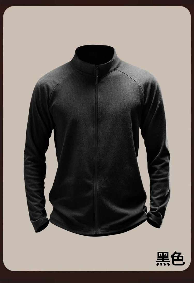 男款加絨保暖立領運動外套