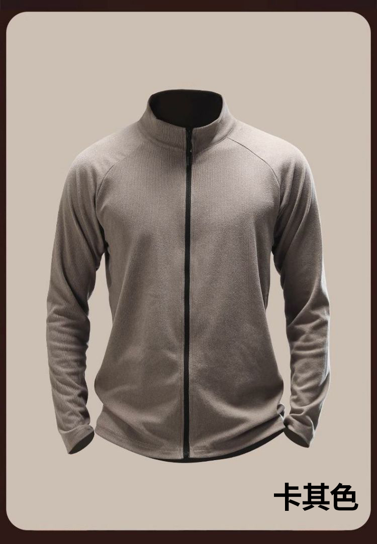 男款加絨保暖立領運動外套