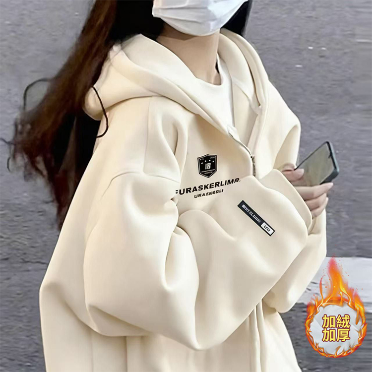 秋冬寬鬆韓系連帽外套