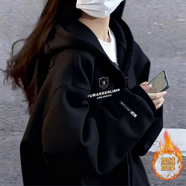 秋冬寬鬆韓系連帽外套