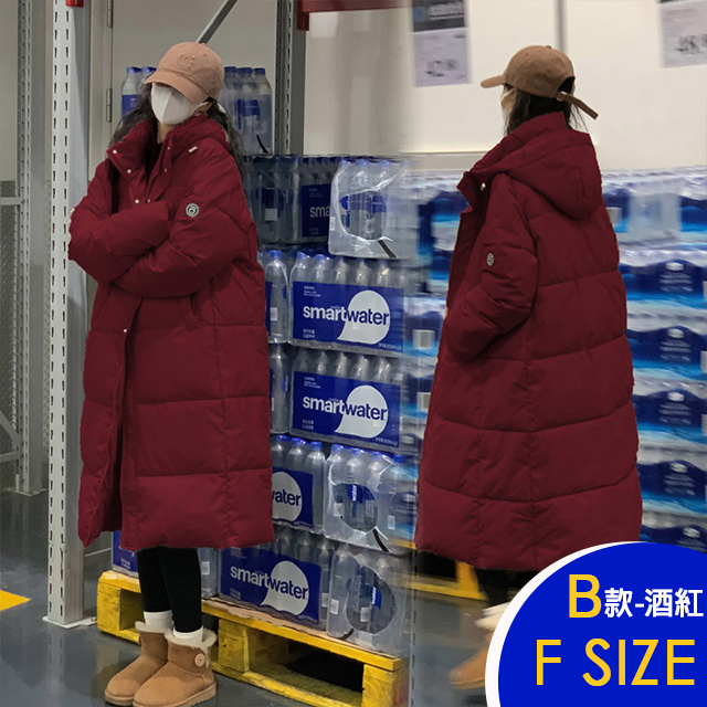 保暖羽絨棉連帽中長版外套系列(保暖/升溫/防小潑水)