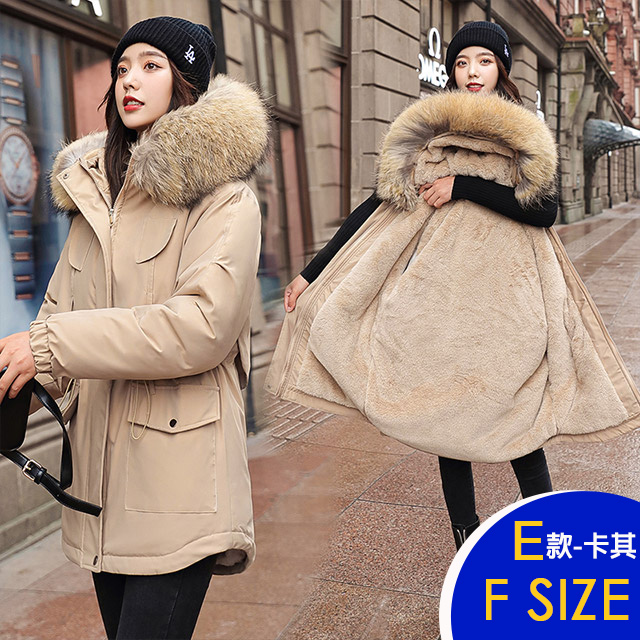 保暖羽絨棉連帽中長版外套系列(保暖/升溫/防小潑水)