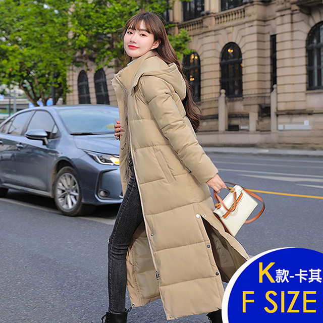 保暖羽絨棉連帽中長版外套系列(保暖/升溫/防小潑水)