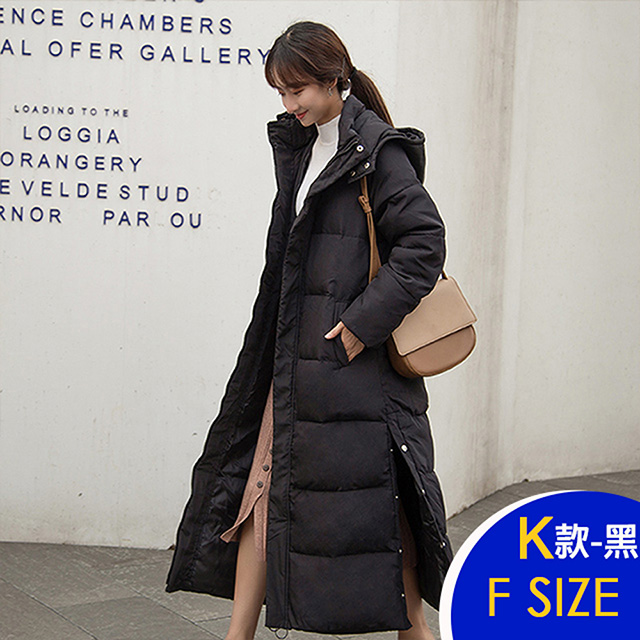 保暖羽絨棉連帽中長版外套系列(保暖/升溫/防小潑水)