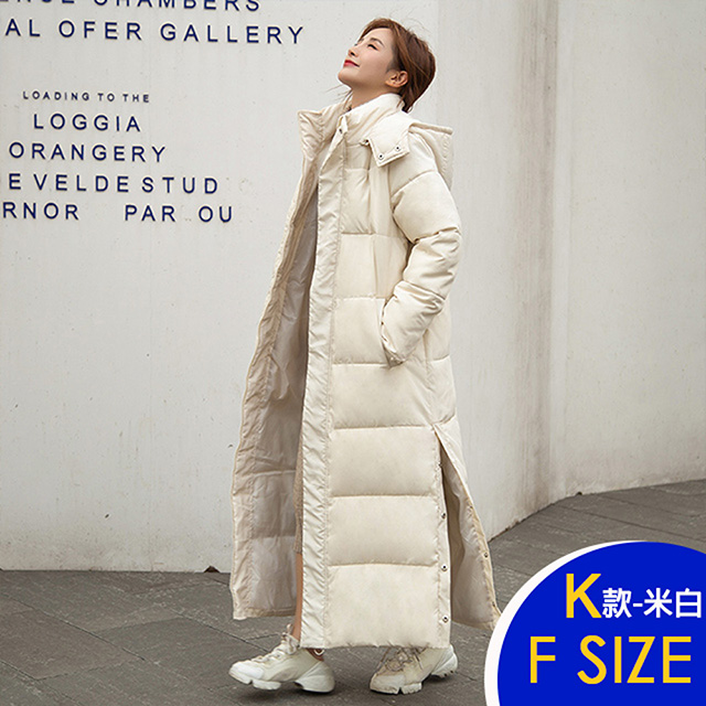 保暖羽絨棉連帽中長版外套系列(保暖/升溫/防小潑水)