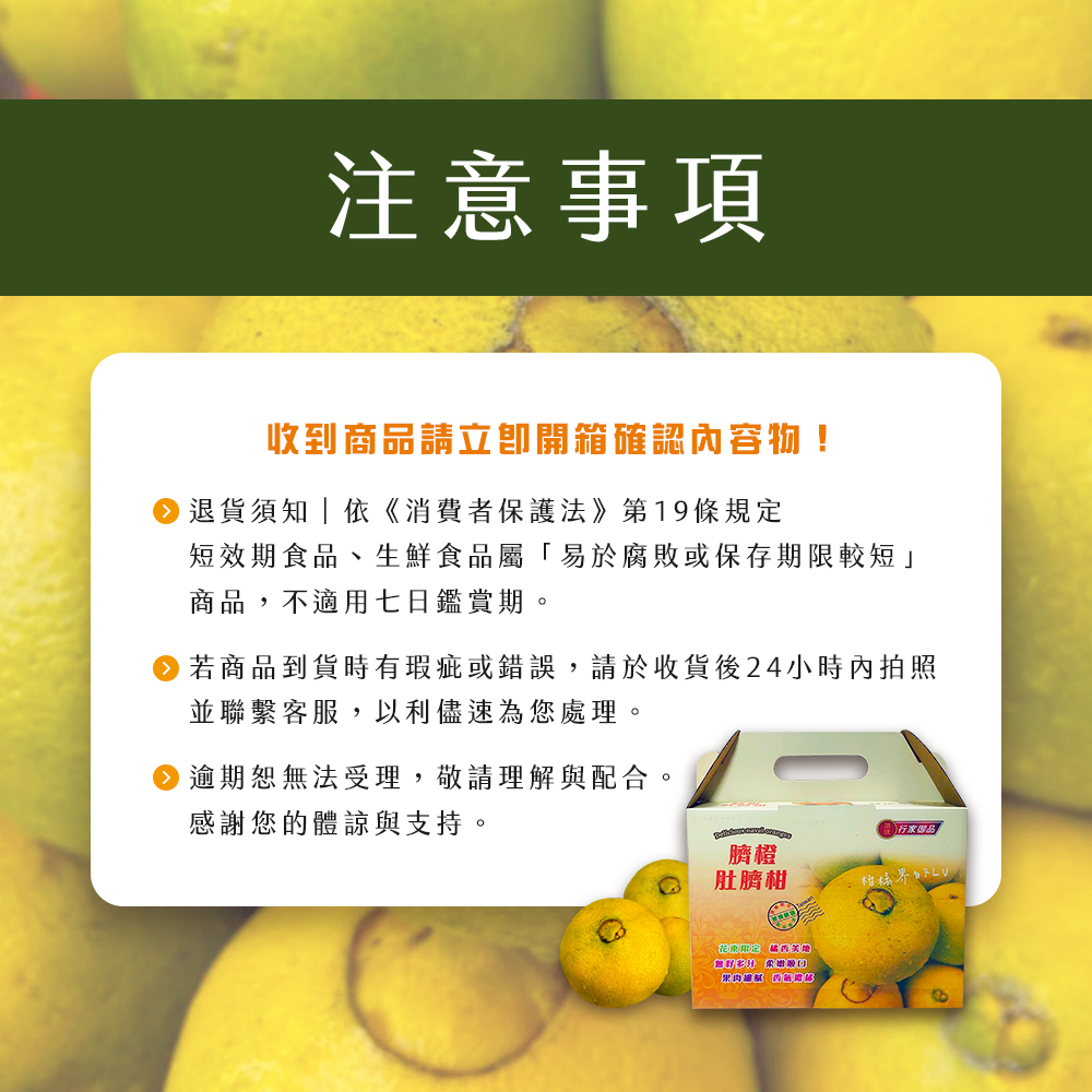 【雪莉朵辣嚴選】無籽肚臍柑（16-22顆） 10斤箱