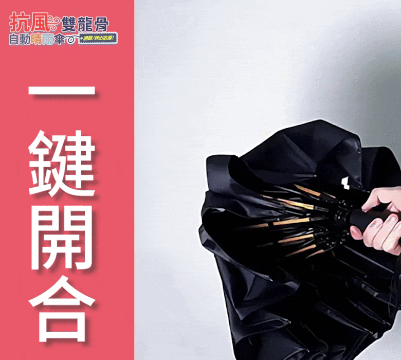 莫蘭迪雙龍骨自動開合晴雨摺疊傘