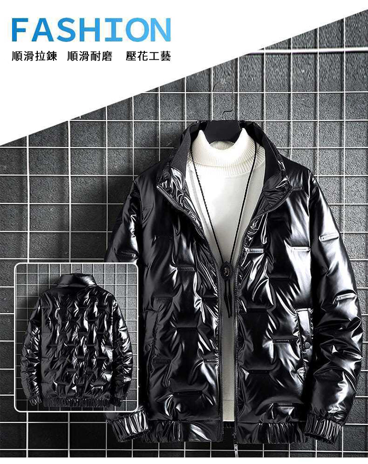 亮面加厚男士羽絨外套