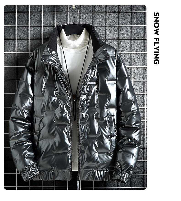 亮面加厚男士羽絨外套