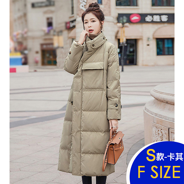保暖羽絨棉連帽中長版外套系列(保暖/升溫/防小潑水)