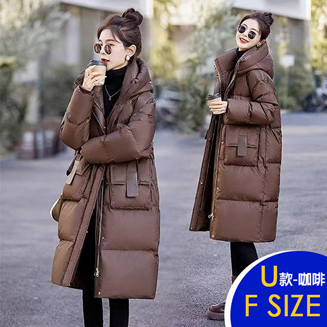 保暖羽絨棉連帽中長版外套系列(保暖/升溫/防小潑水)