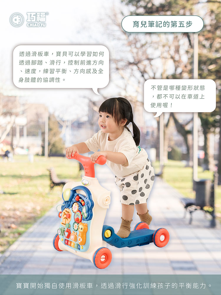 【巧福】多功能學步車 CF-B02   五合一學步車/益智玩具/音樂學步車/學習桌