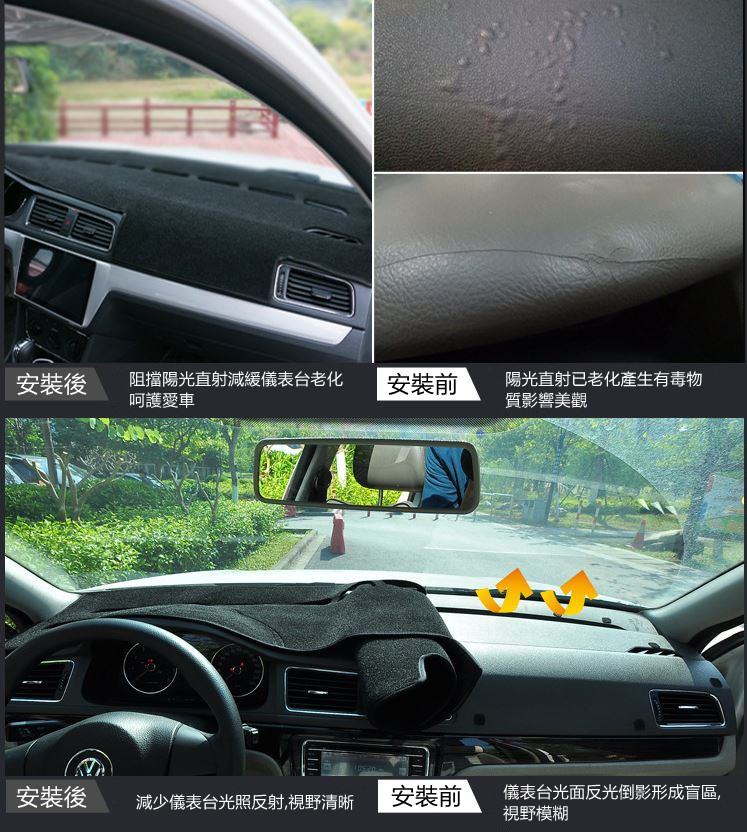 汽車專屬遮陽避光墊-奧迪AUDI(短毛款)