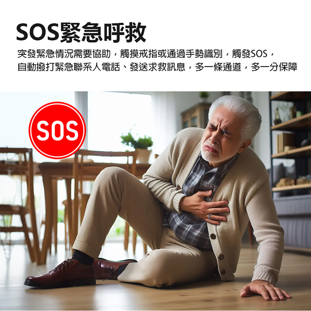 BLR-CE01 智能心率監測戒指(24小時監測 健康/心率/睡眠 多種模式 震動提醒 遠程遙控拍照 5ATM防水)