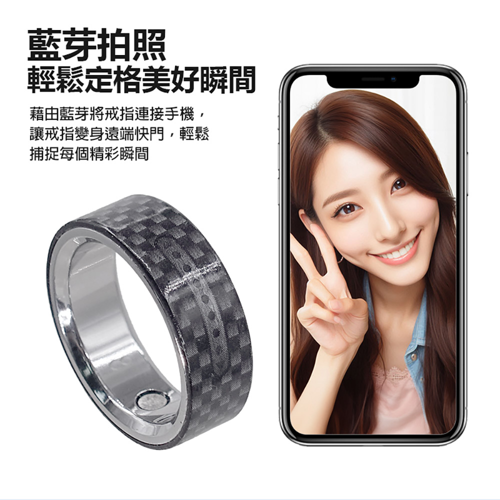 BLR-CE01 智能心率監測戒指(24小時監測 健康/心率/睡眠 多種模式 震動提醒 遠程遙控拍照 5ATM防水)