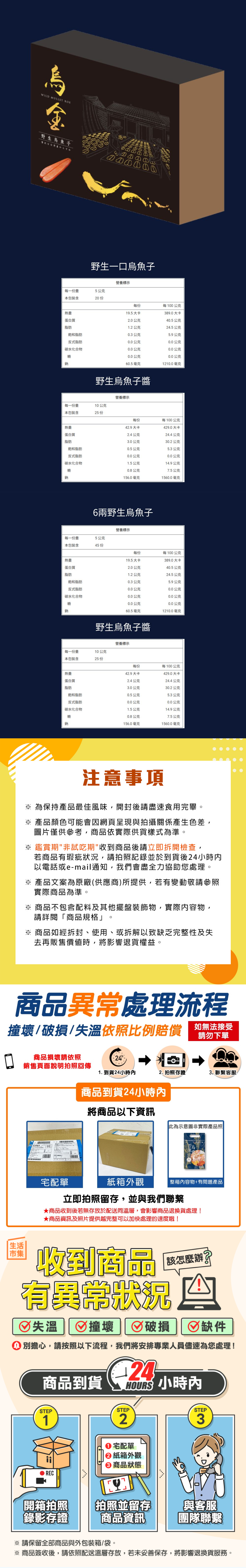 【初誠良物】野生嚴選烏魚子系列禮盒 (附提袋) 一口烏 烏魚子醬 6兩烏魚子