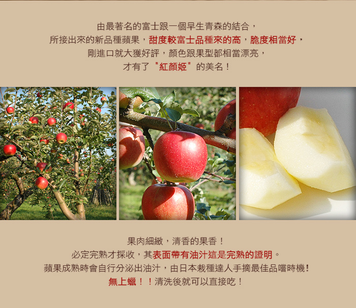 【築地一番鮮】紅顏姬｜S尺寸｜日本青森蘋果原裝箱｜40顆｜10kg