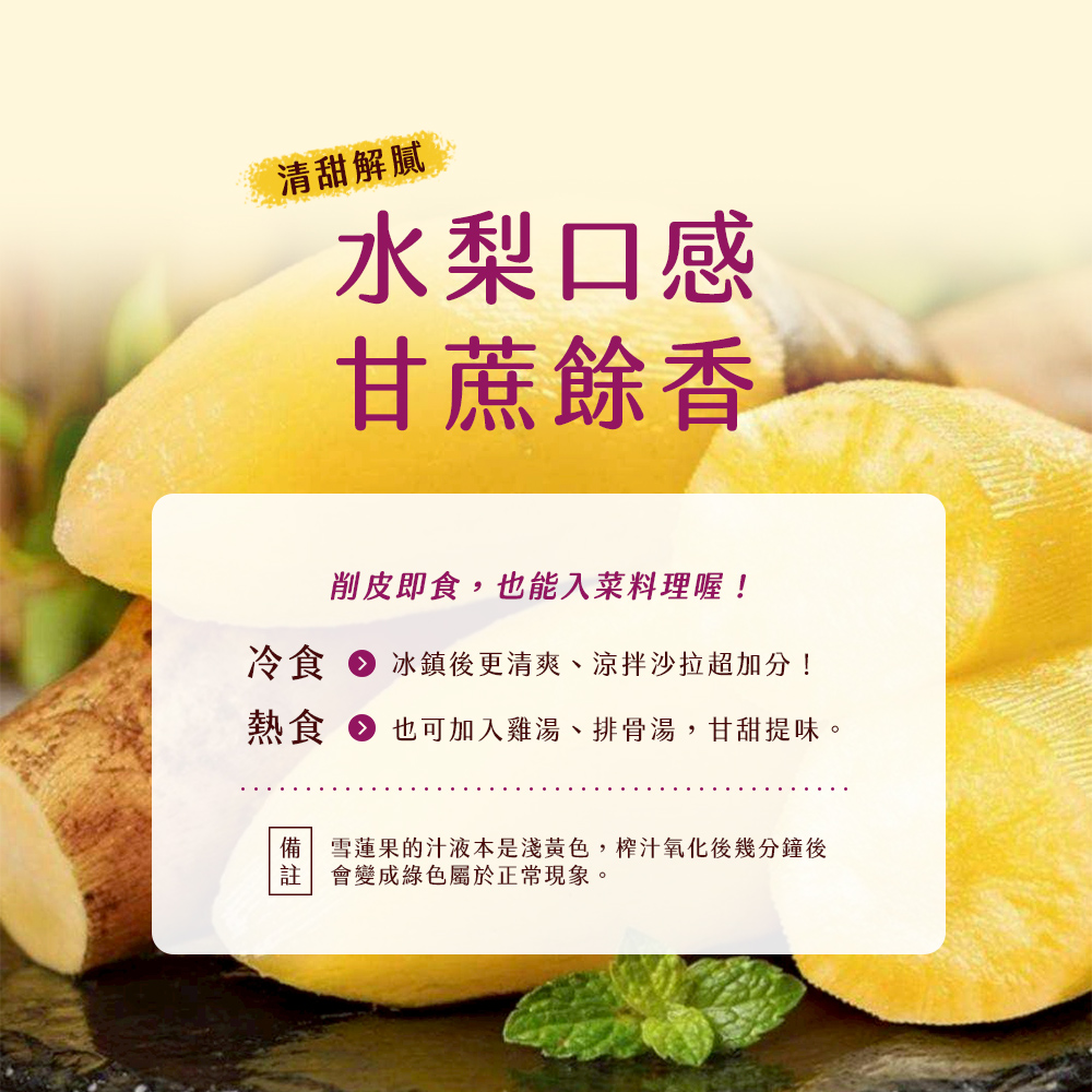 【雪莉朵辣嚴選】高山雪蓮果 5斤箱/12-15粒 (富含菊糖.膳食纖維.低熱量，口感似水梨帶甘蔗香)