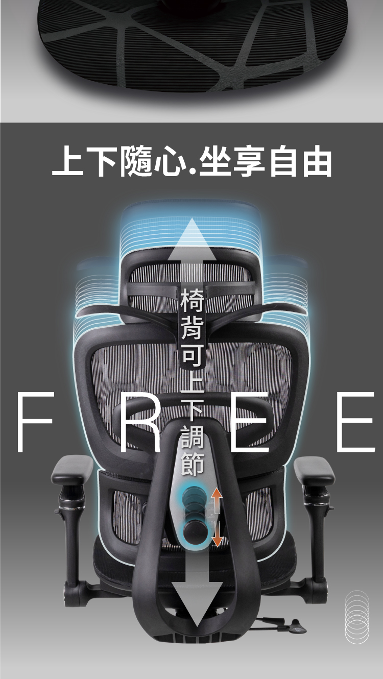 【ANDYMAY2】格拉斯人體工學7D機械手懸浮護腰辦公椅-X01強化機能款(OH-K225)