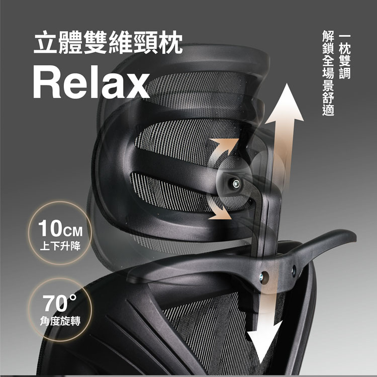 【ANDYMAY2】格拉斯人體工學7D機械手調整型護腰辦公椅-X05專業入門款(OH-K226)