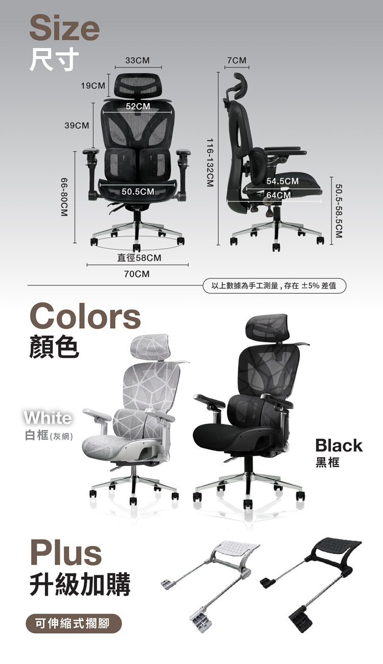 【ANDYMAY2】格拉斯人體工學7D機械手調整型護腰辦公椅-X05專業入門款(OH-K226)