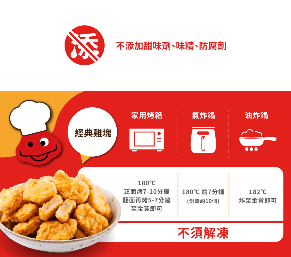 (常態贈品-送雞柳)紅龍炸物任選組(經典雞塊+香檸雞柳條+雞球)