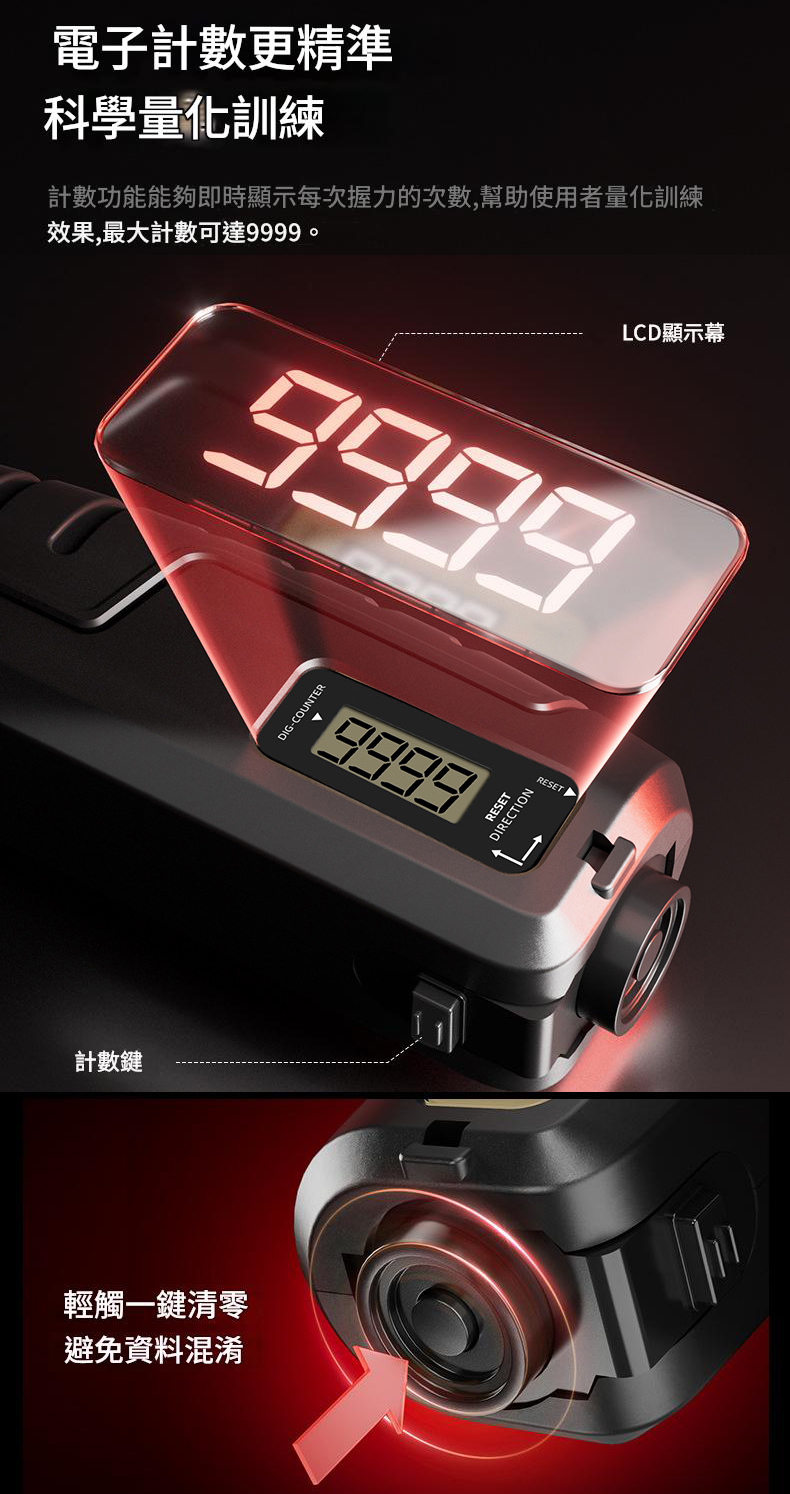 可調節電子計數握力器