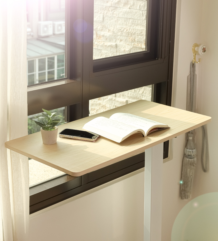 【ANDYMAY2】丹尼爾無段氣動升降邊桌80寬 經典款/折疊款(OH-K201)