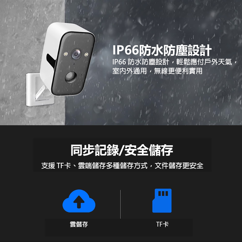 監控王 VQDG1-4G 4G免插電磁吸智慧網路攝影機(可插4G SIM卡連網 30天待機 2K高清畫質 雙向通話 移動追蹤)