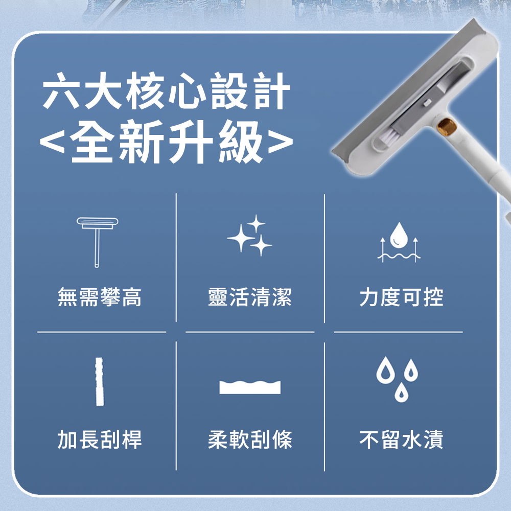 可旋轉180度玻璃刮水清潔神器