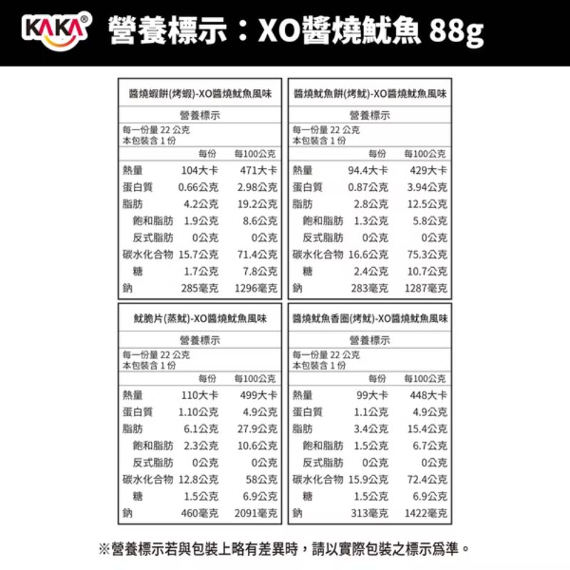【KAKA】珍四鮮 冠軍蝦 十三香 xo醬燒 88g