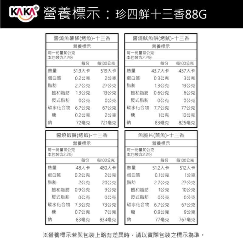 【KAKA】珍四鮮 冠軍蝦 十三香 xo醬燒 88g