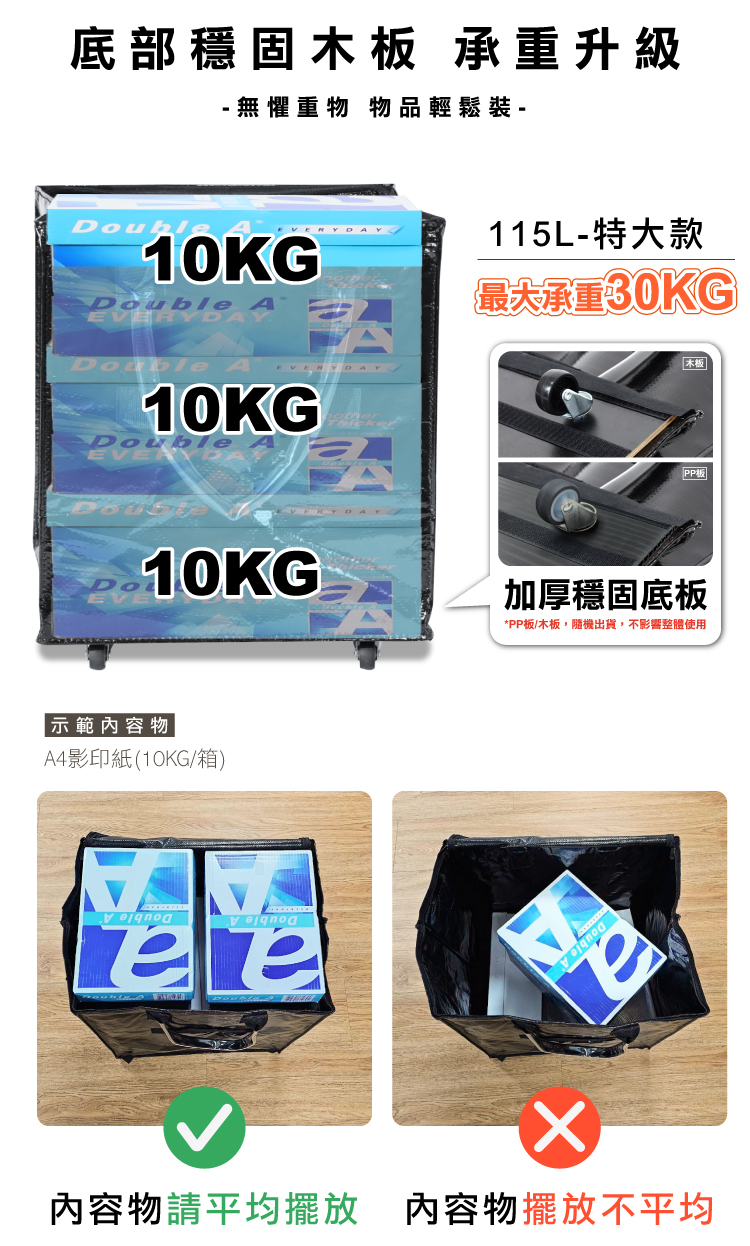 【ANDYMAY2】丹麥附輪超大容量手提防水折疊購物車(OH-Q329)