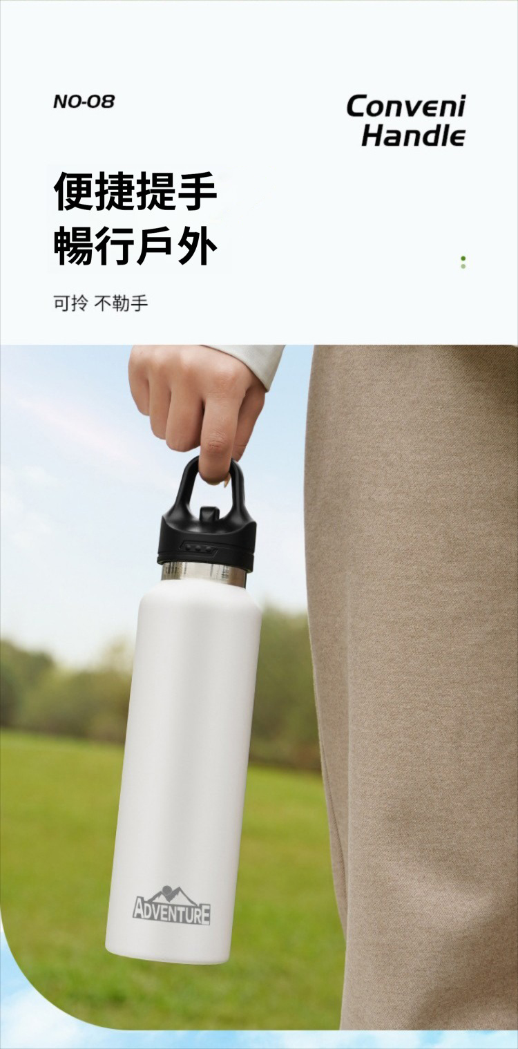 一鍵速開 316真空保溫杯 680ml 單手 彈蓋 車用 自行車 手提