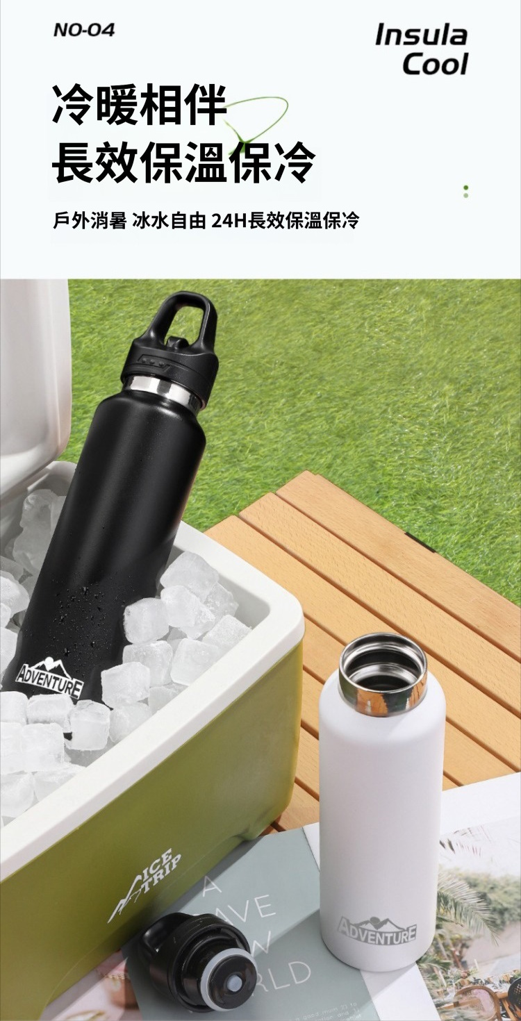 一鍵速開 316真空保溫杯 680ml 單手 彈蓋 車用 自行車 手提