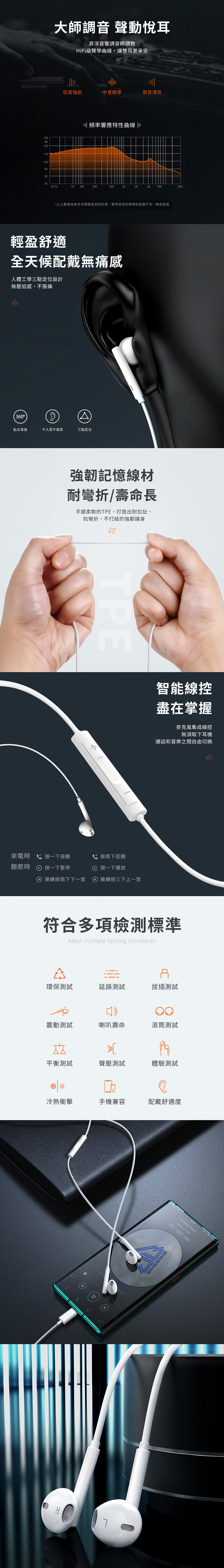 【Mcdodo麥多多】Type-C 半入耳式線控耳機 HP-7500