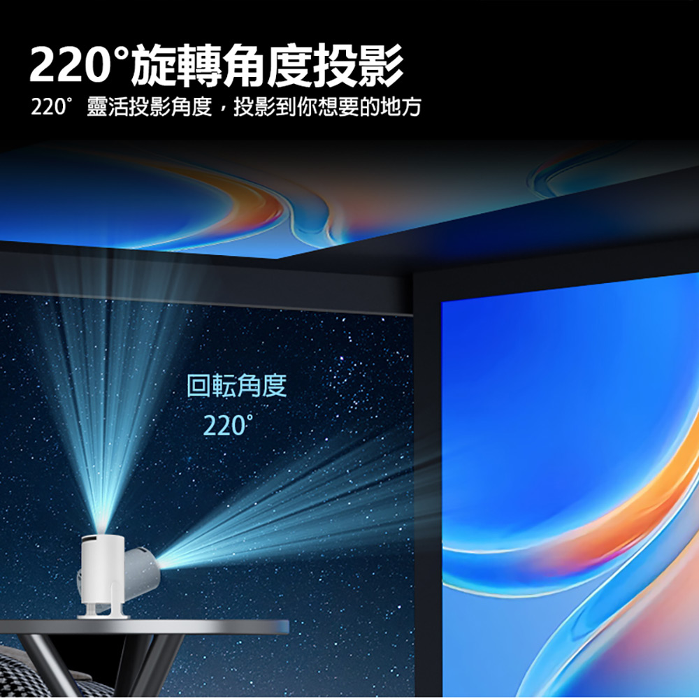 星映 Plus 8K 150吋大螢幕投影Airplay/Miracast/WiFi安卓投影機(安卓14 Netflix 贈遙控器)