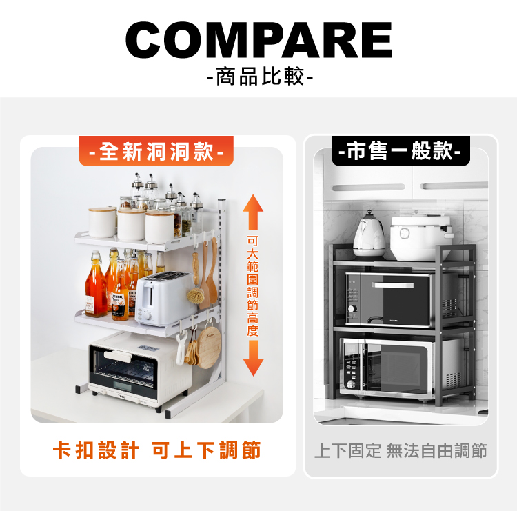 【ANDYMAY2】森川可伸縮調節微波爐置物架(OH-K315)