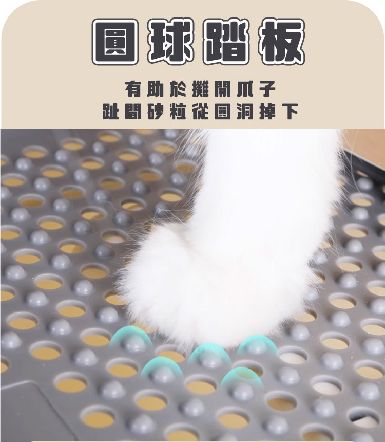 特大號頂入式全封閉防外濺貓砂盆