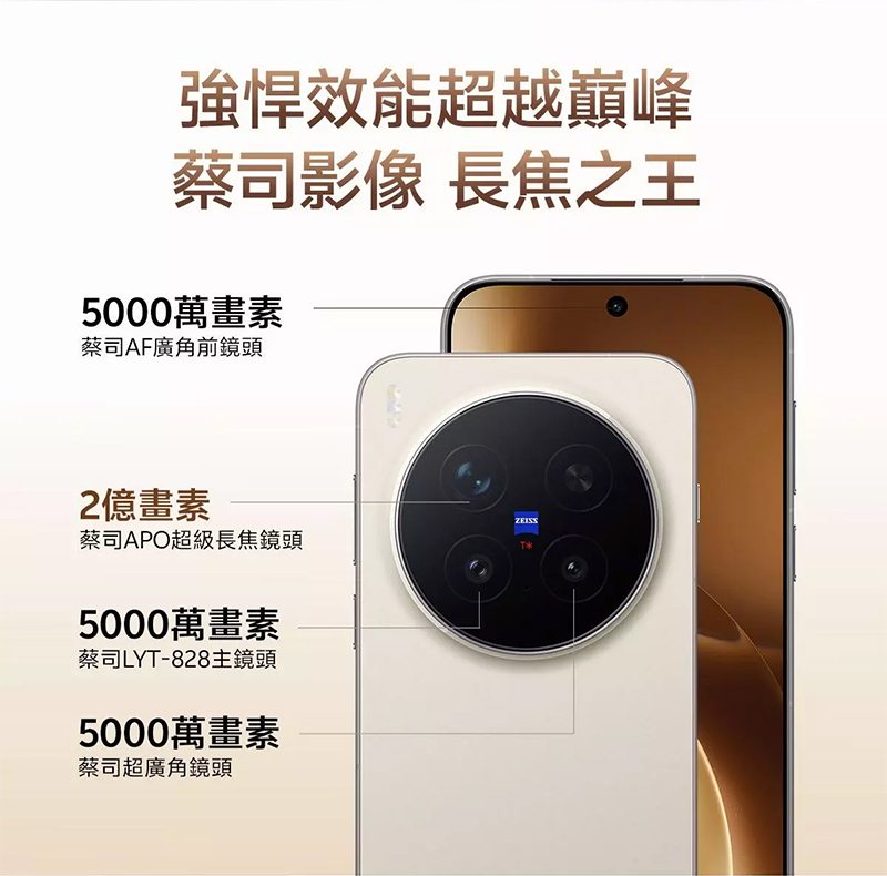 vivo X300 Pro (16G/512G) 6.78吋 5G 智慧手機-贈鋼化保貼+掛繩+韓版包+指環支架+噴劑