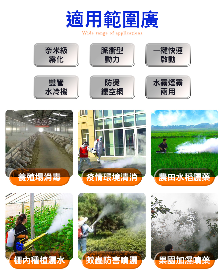 16L大容量『脈衝噴霧器』水霧煙霧兩用 雙管水冷 噴霧機 噴藥機 消毒機 煙霧機 噴霧器 噴農藥 噴農藥機