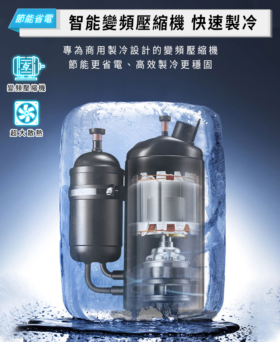 日產75kg 50冰格 全自動 智能製冰機 110V 商用製冰機 可接桶裝水/自來水 製冰 製冰機