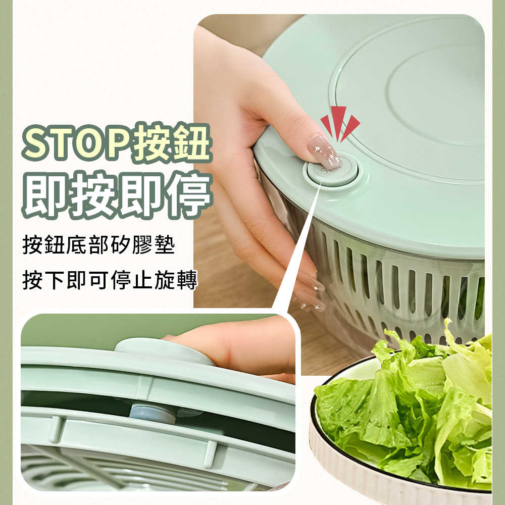 多功能蔬菜沙拉脫水切菜器(五款刀頭+榨汁器)