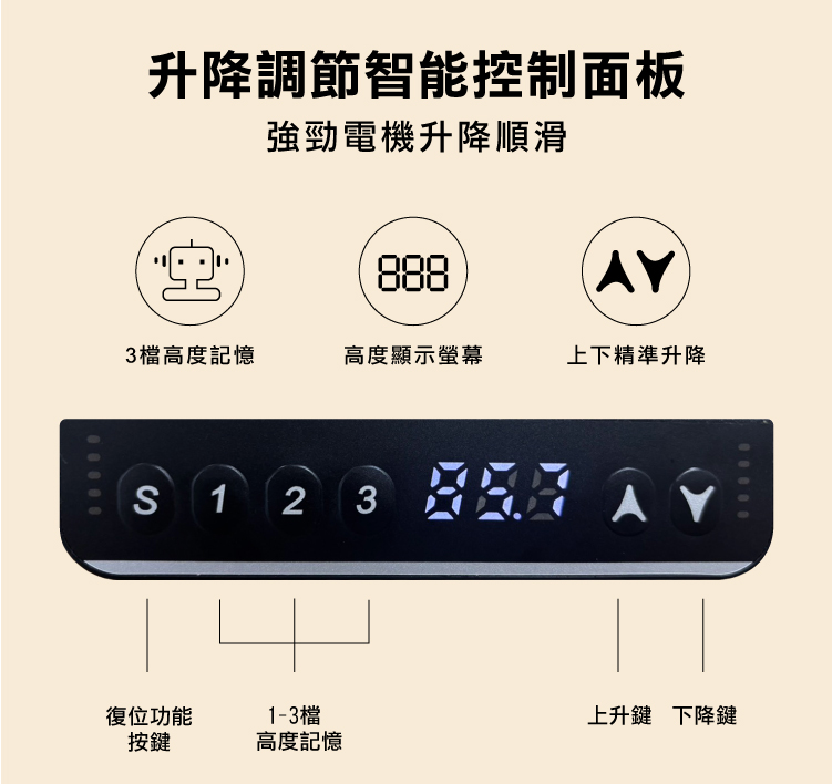 【ANDYMAY2】阿姆斯(正裝)無段式電動升降桌-單機(OH-K218)