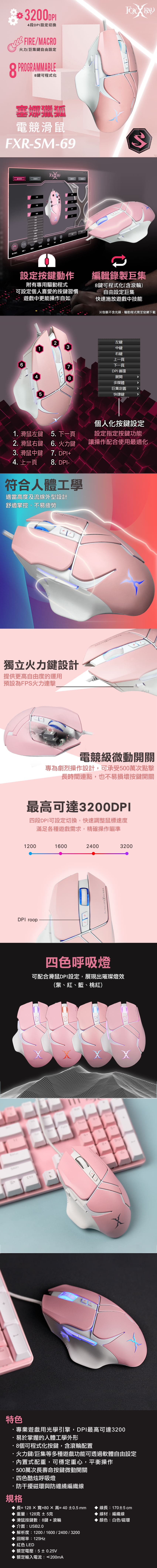 FOXXRAY 塞娜獵狐電競滑鼠(FXR-SM-69)
